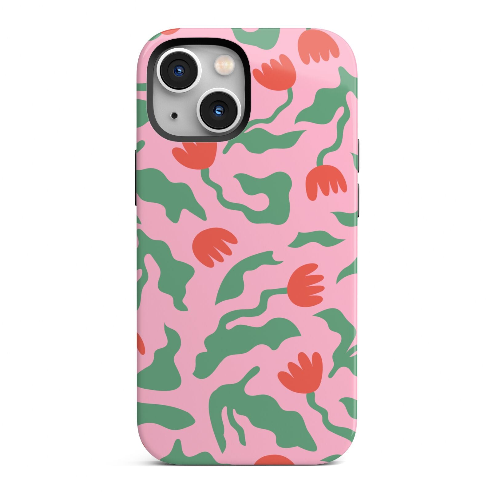 Simple Floral iPhone 13 Mini Full Wrap 3D Tough Case