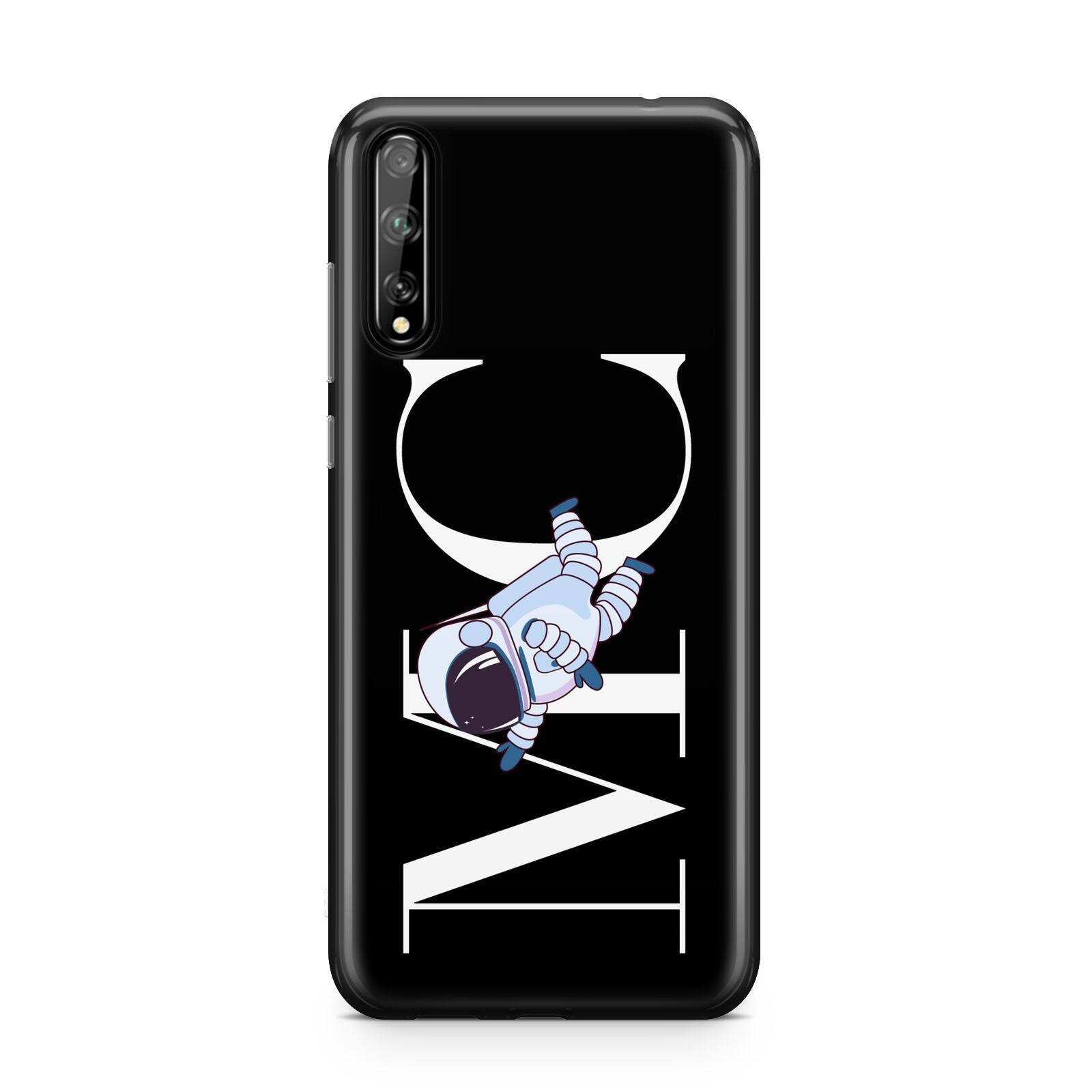 Simple Personalised Astronaut with Initials Huawei Enjoy 10s Phone Case