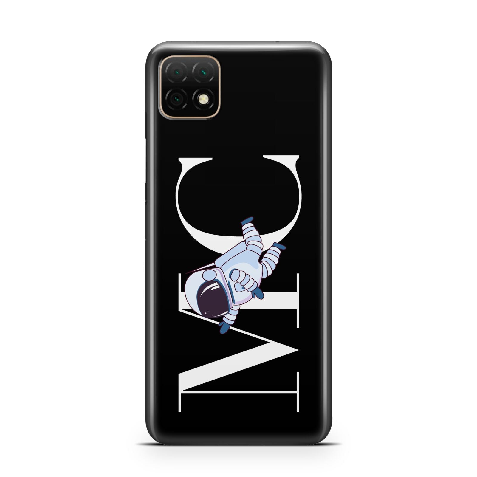 Simple Personalised Astronaut with Initials Huawei Enjoy 20 Phone Case