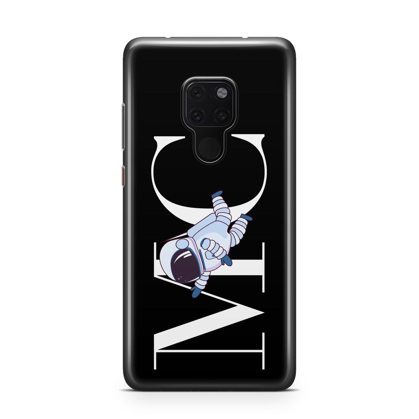 Simple Personalised Astronaut with Initials Huawei Mate 20 Phone Case