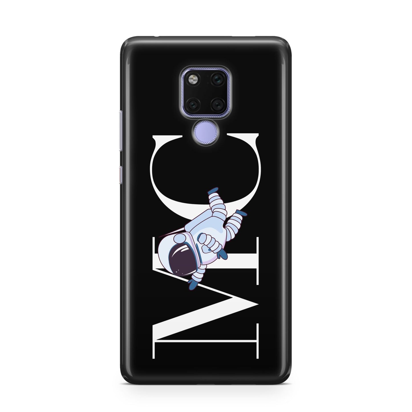 Simple Personalised Astronaut with Initials Huawei Mate 20X Phone Case