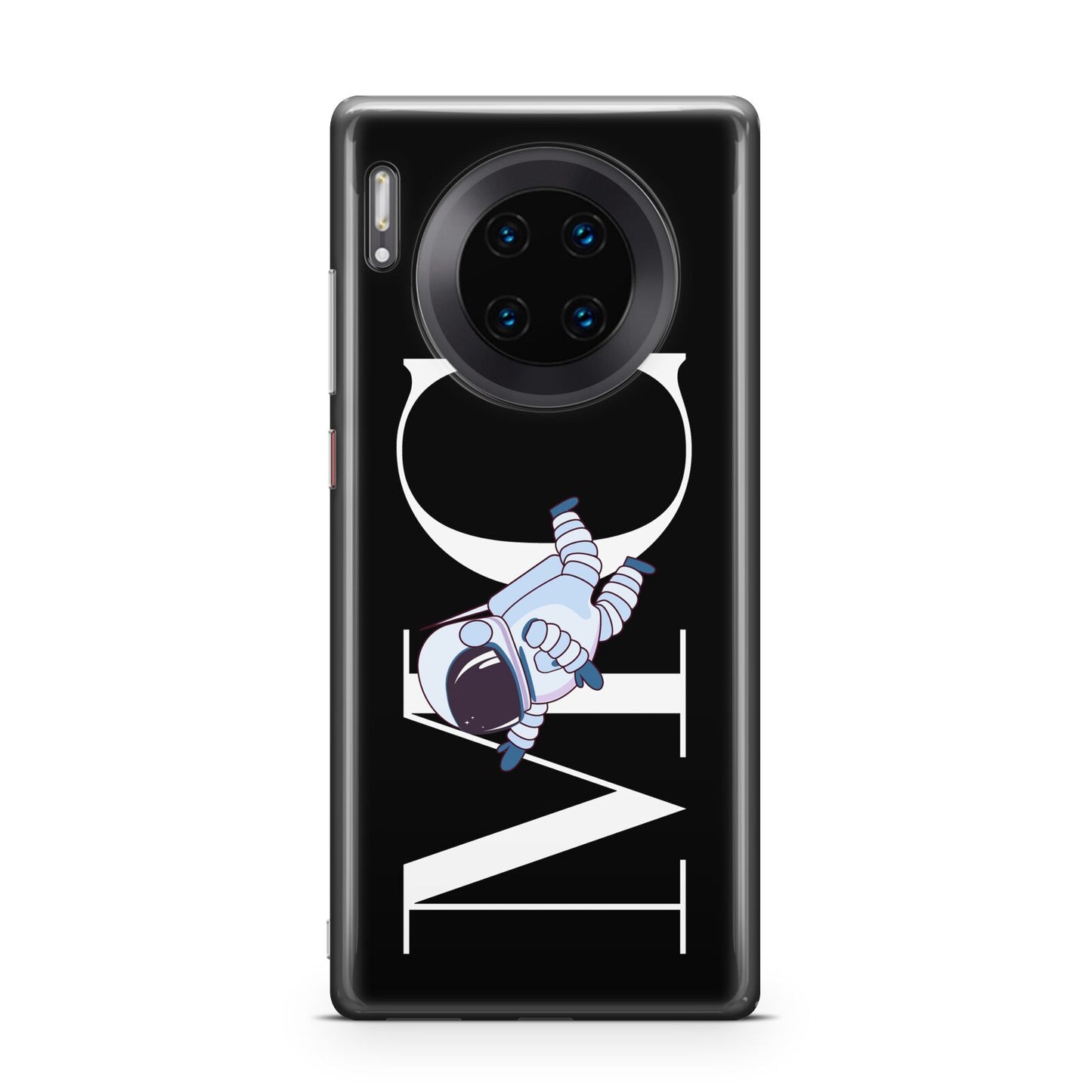 Simple Personalised Astronaut with Initials Huawei Mate 30 Pro Phone Case