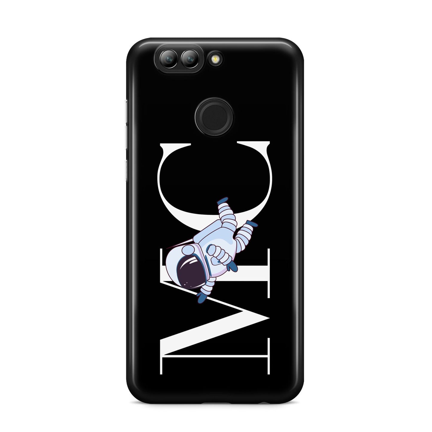 Simple Personalised Astronaut with Initials Huawei Nova 2s Phone Case