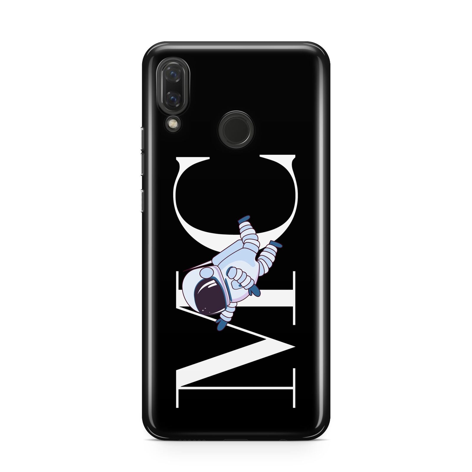 Simple Personalised Astronaut with Initials Huawei Nova 3 Phone Case