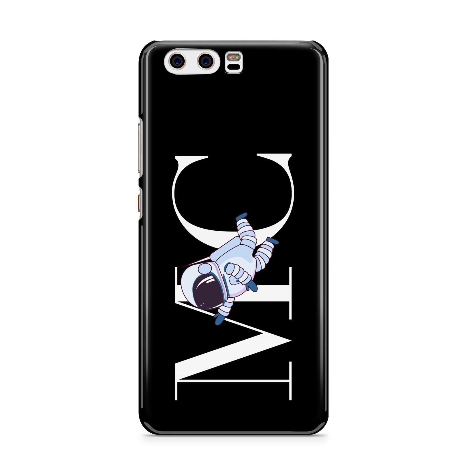 Simple Personalised Astronaut with Initials Huawei P10 Phone Case