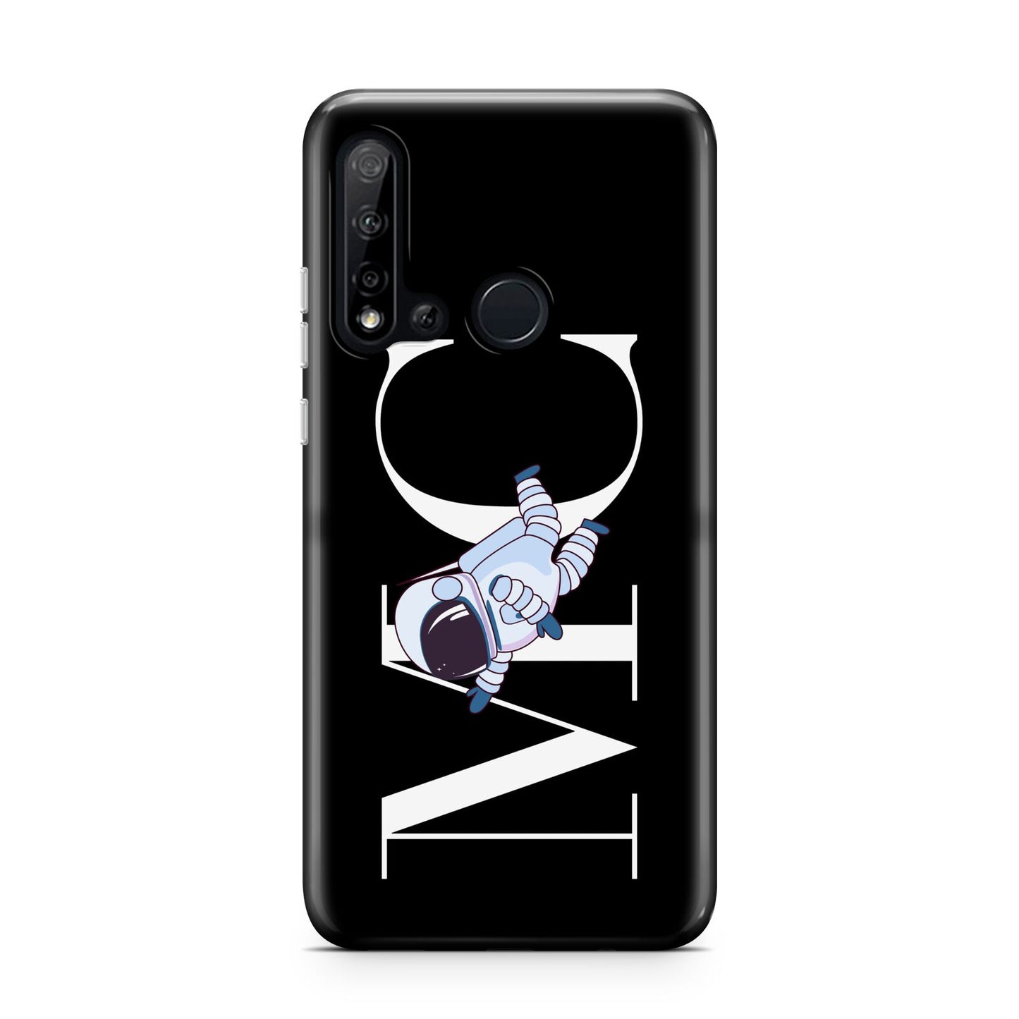 Simple Personalised Astronaut with Initials Huawei P20 Lite 5G Phone Case