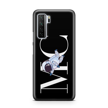 Simple Personalised Astronaut with Initials Huawei P40 Lite 5G Phone Case