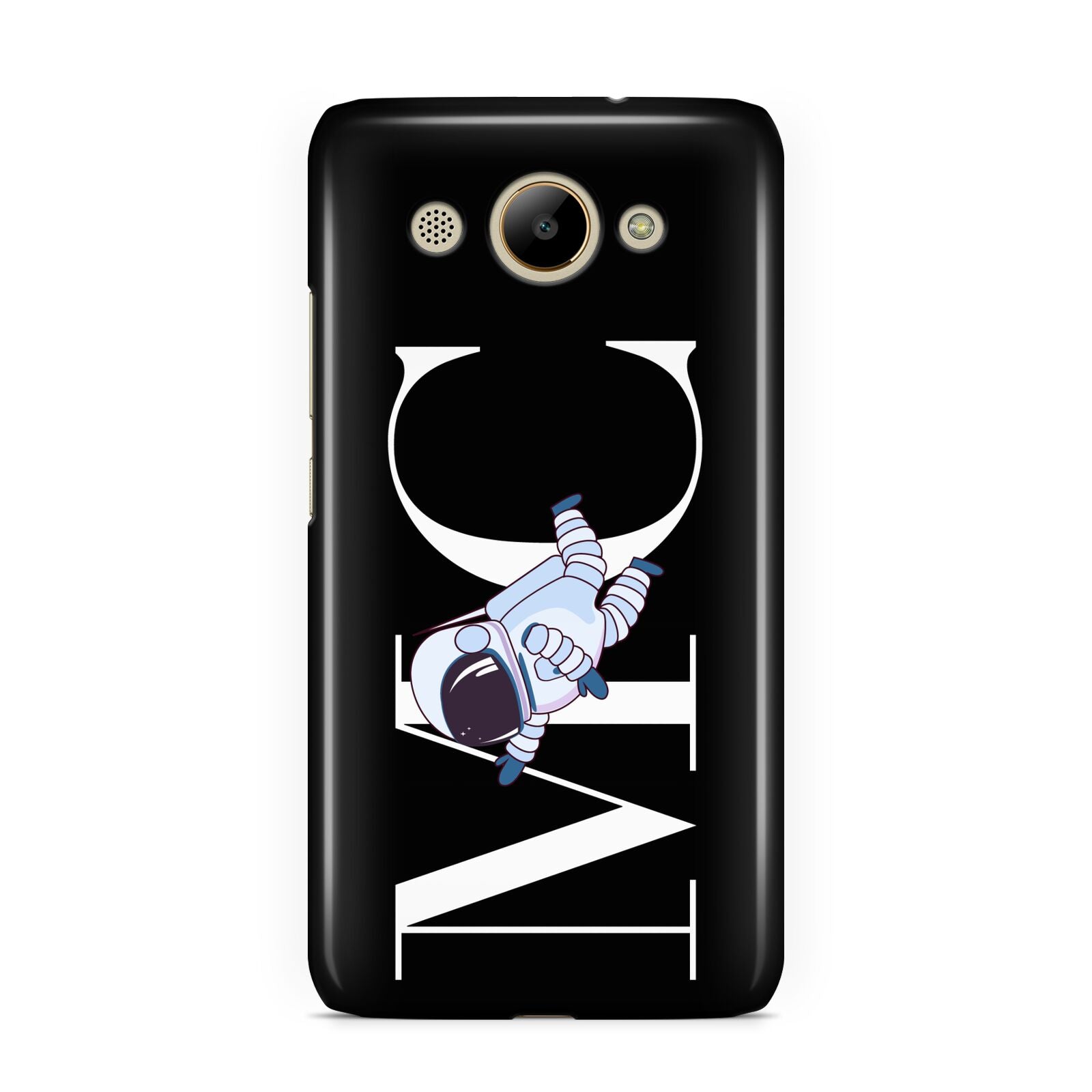 Simple Personalised Astronaut with Initials Huawei Y3 2017