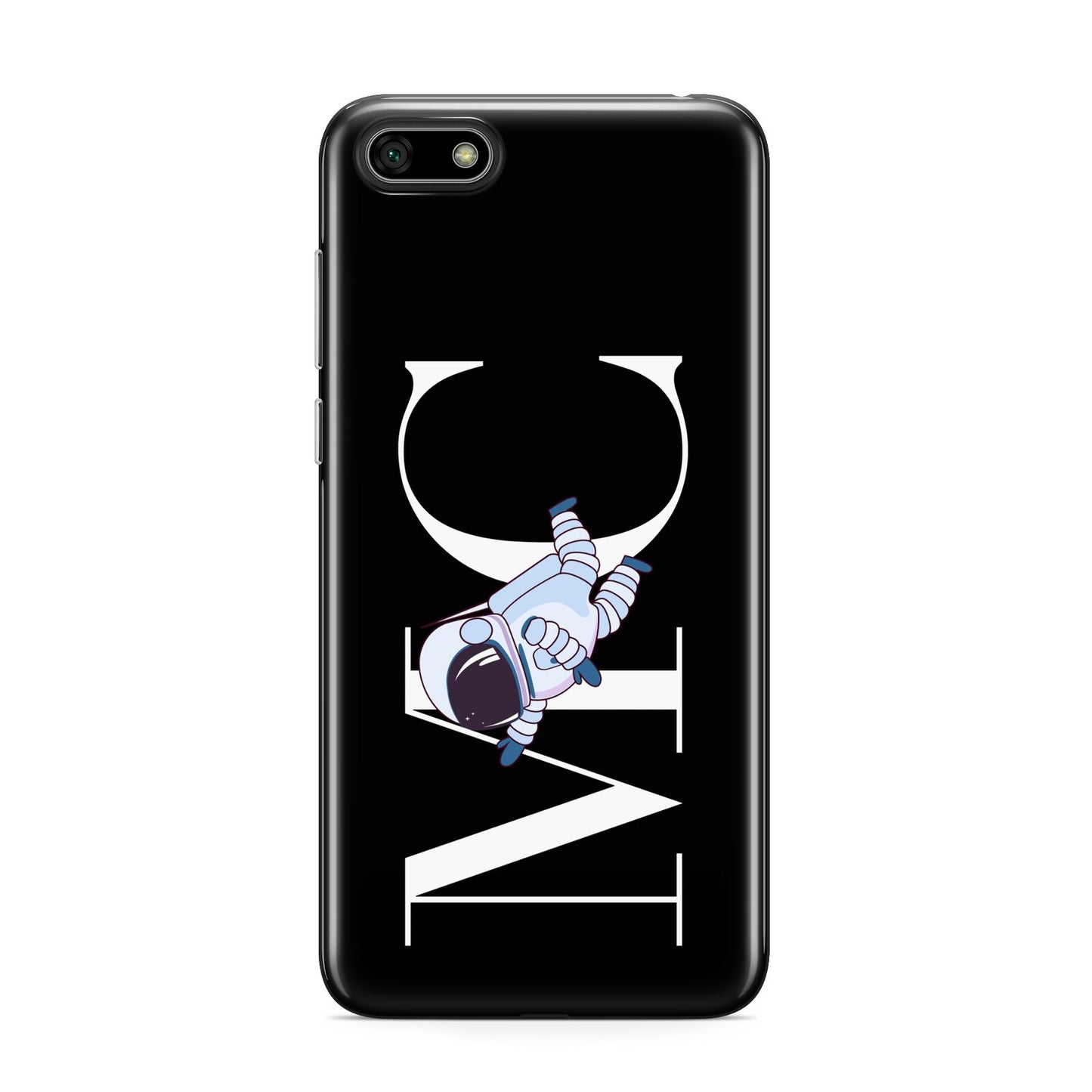 Simple Personalised Astronaut with Initials Huawei Y5 Prime 2018 Phone Case