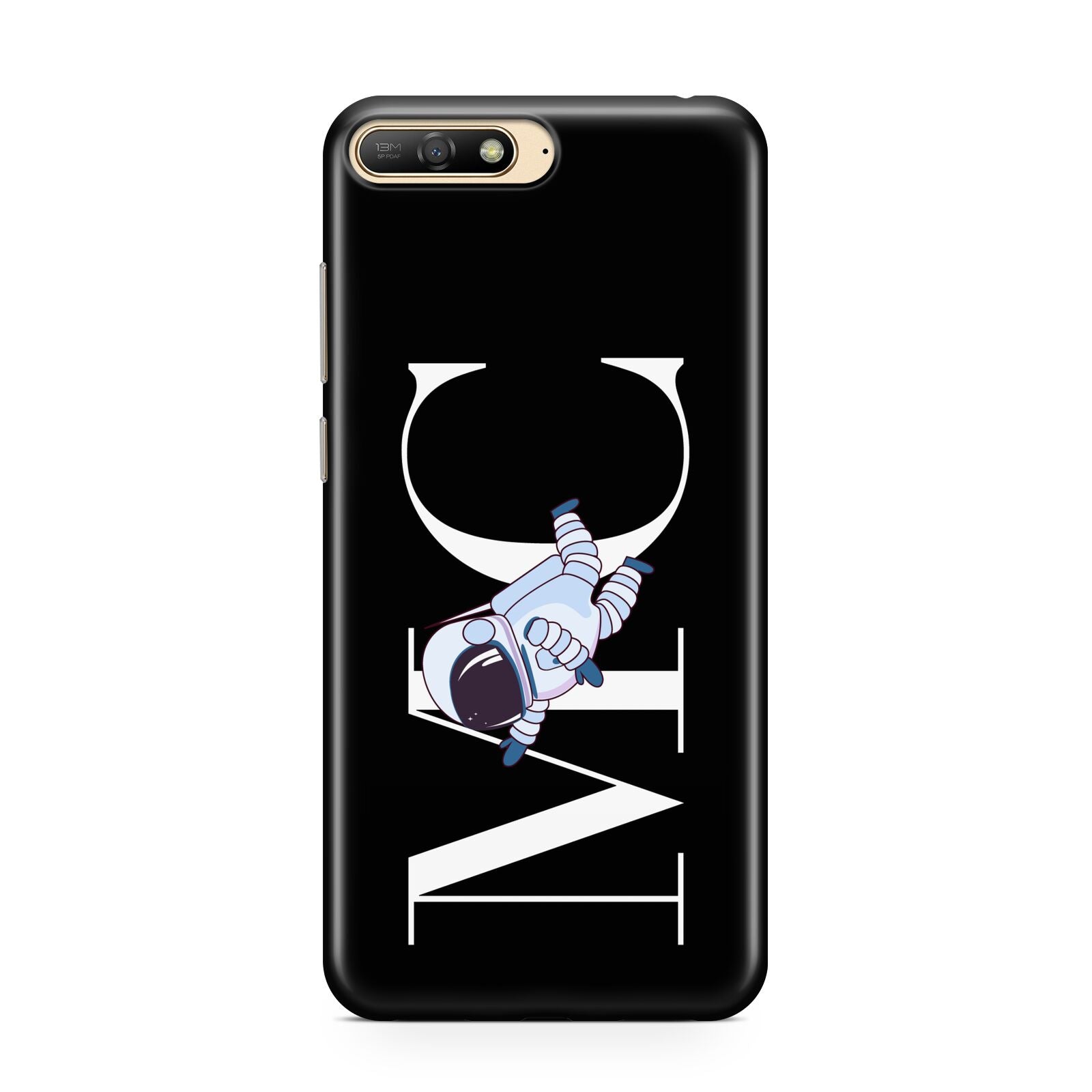 Simple Personalised Astronaut with Initials Huawei Y6 2018