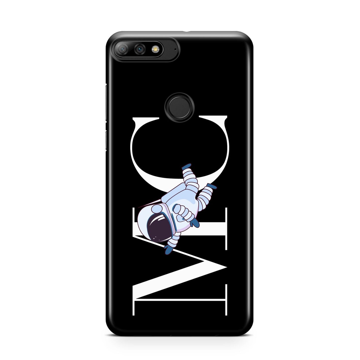 Simple Personalised Astronaut with Initials Huawei Y7 2018