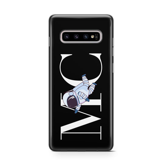 Simple Personalised Astronaut with Initials Protective Samsung Galaxy Case