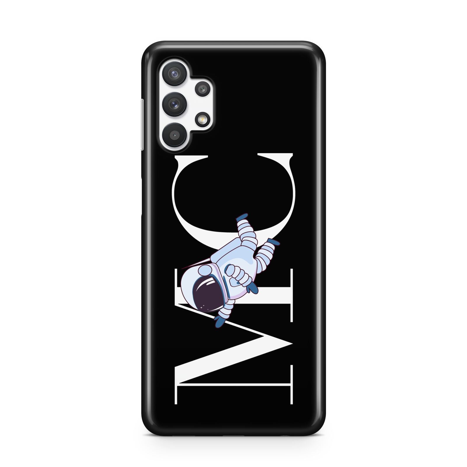 Simple Personalised Astronaut with Initials Samsung A32 5G Case