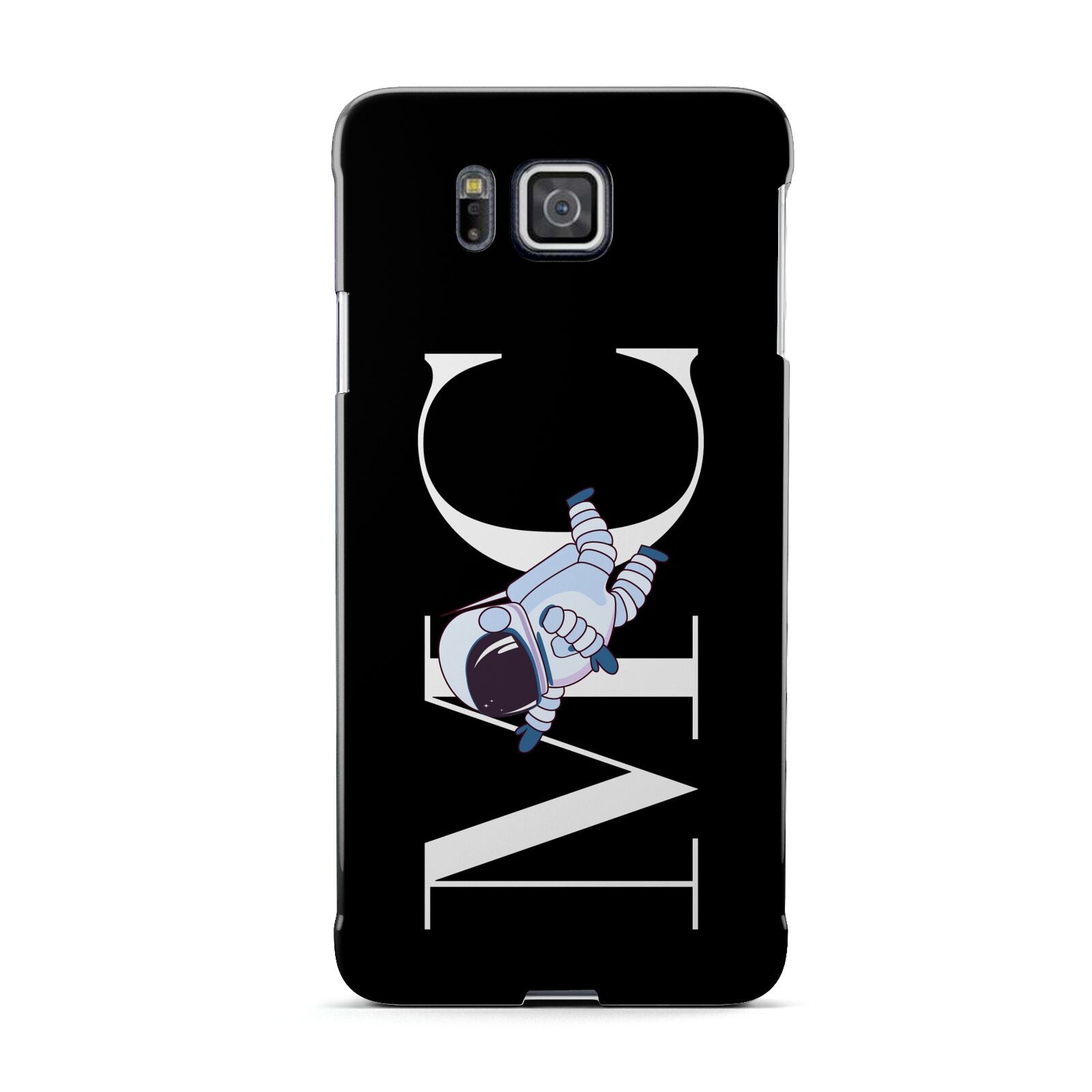 Simple Personalised Astronaut with Initials Samsung Galaxy Alpha Case