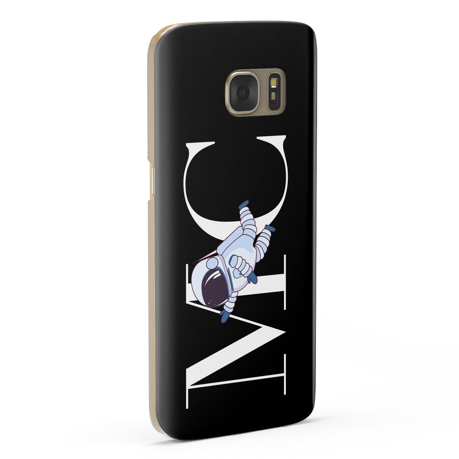 Simple Personalised Astronaut with Initials Samsung Galaxy Case Fourty Five Degrees