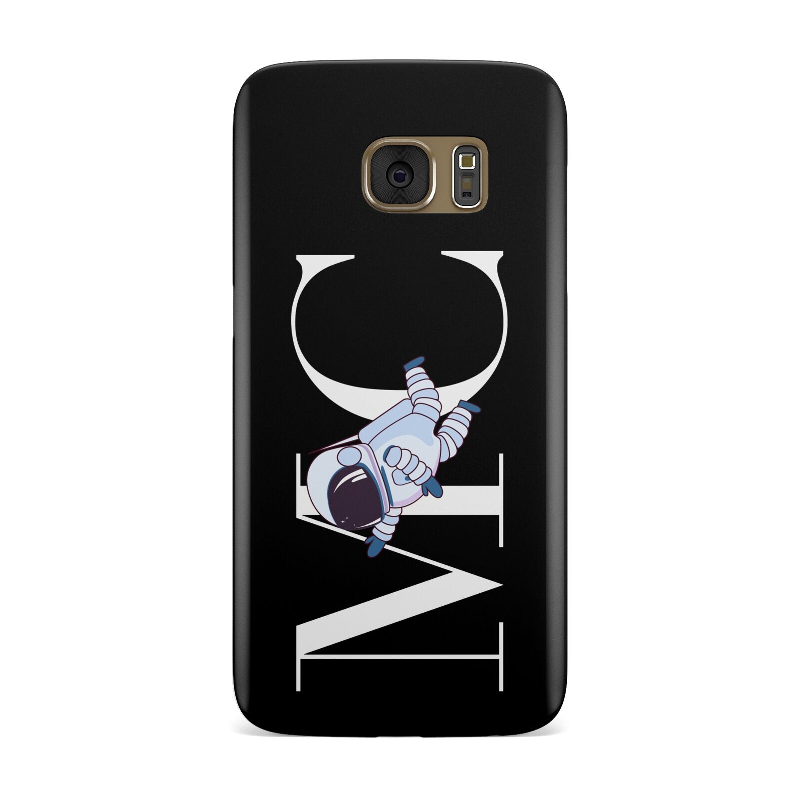 Simple Personalised Astronaut with Initials Samsung Galaxy Case