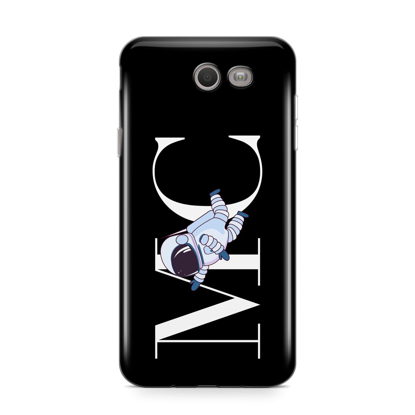 Simple Personalised Astronaut with Initials Samsung Galaxy J7 2017 Case