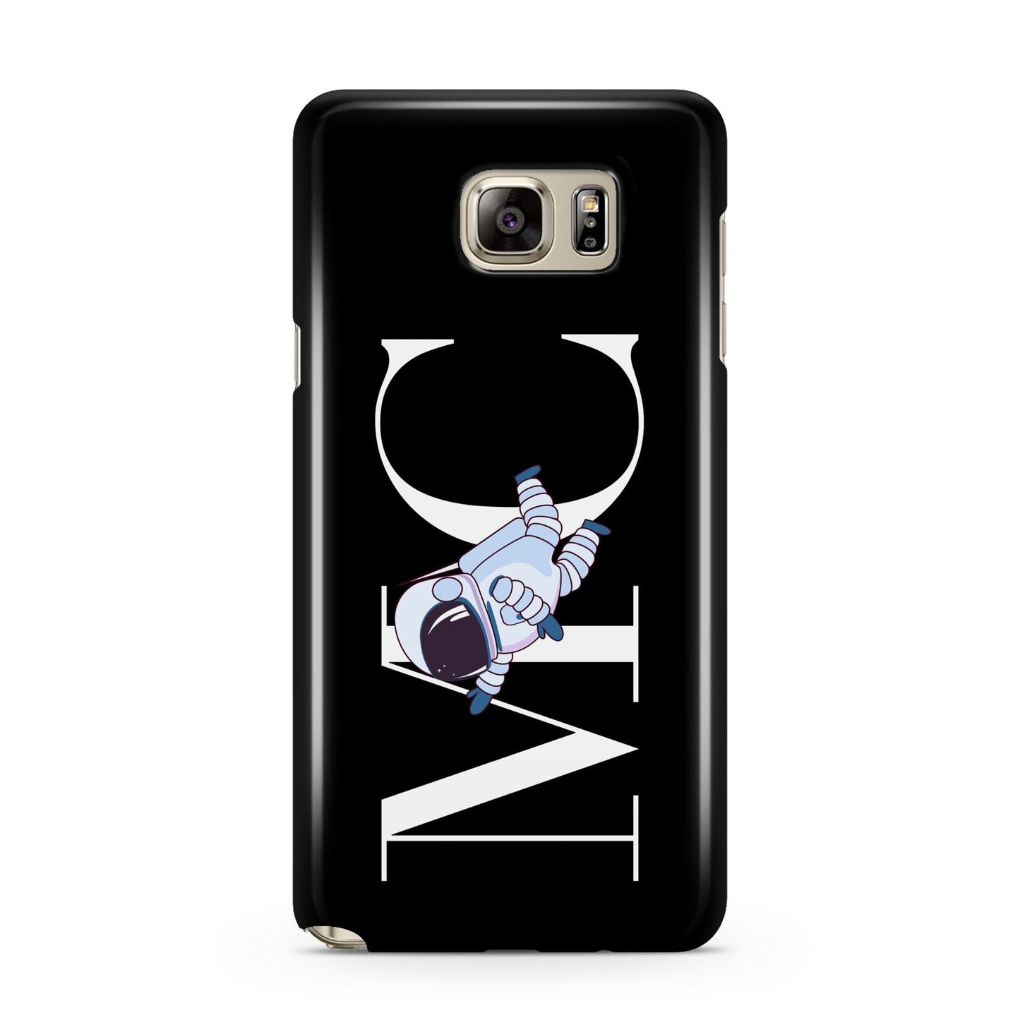 Simple Personalised Astronaut with Initials Samsung Galaxy Note 5 Case