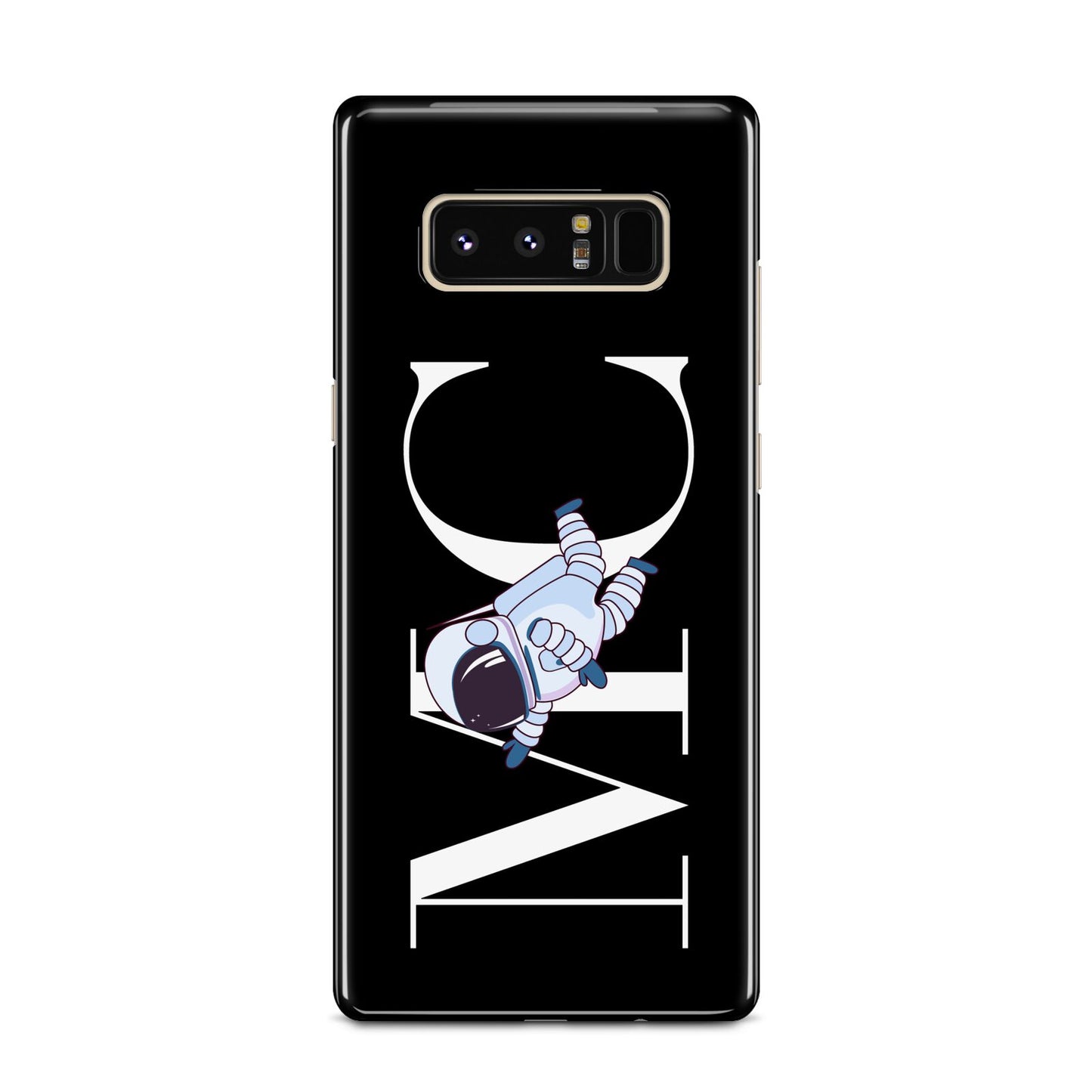 Simple Personalised Astronaut with Initials Samsung Galaxy Note 8 Case