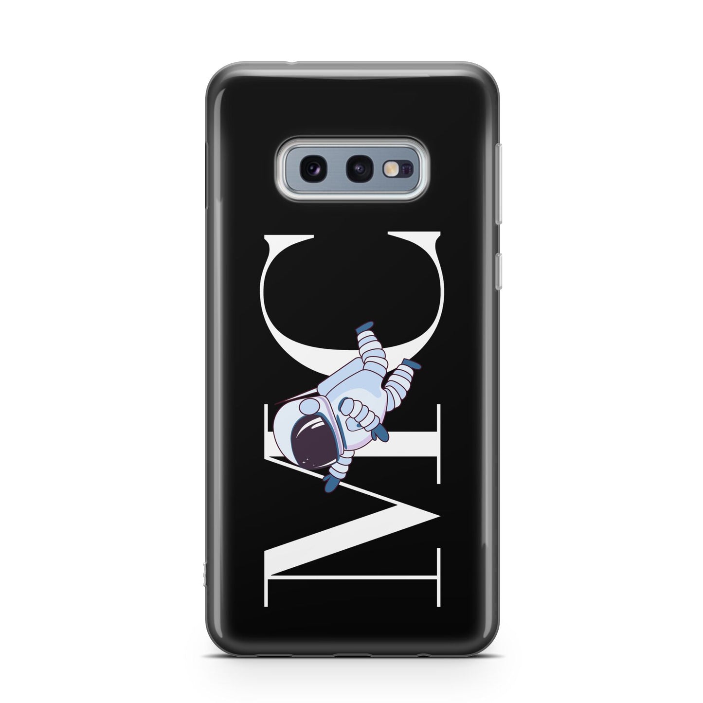 Simple Personalised Astronaut with Initials Samsung Galaxy S10E Case