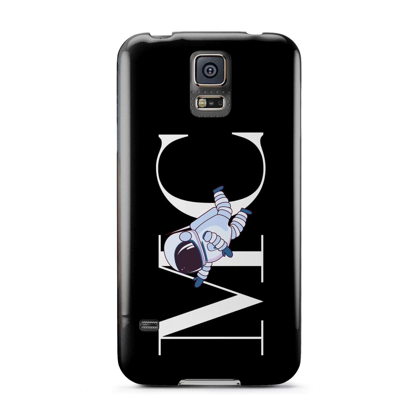 Simple Personalised Astronaut with Initials Samsung Galaxy S5 Case