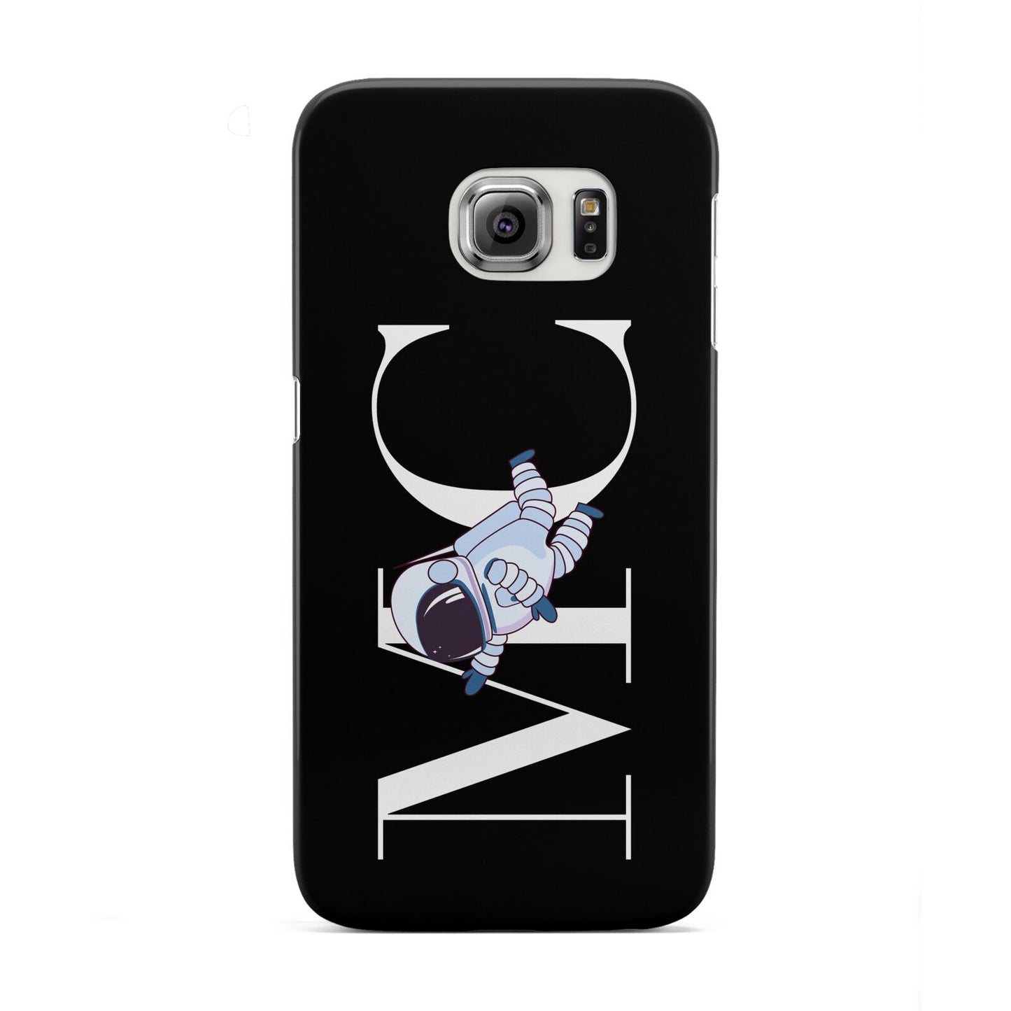 Simple Personalised Astronaut with Initials Samsung Galaxy S6 Edge Case