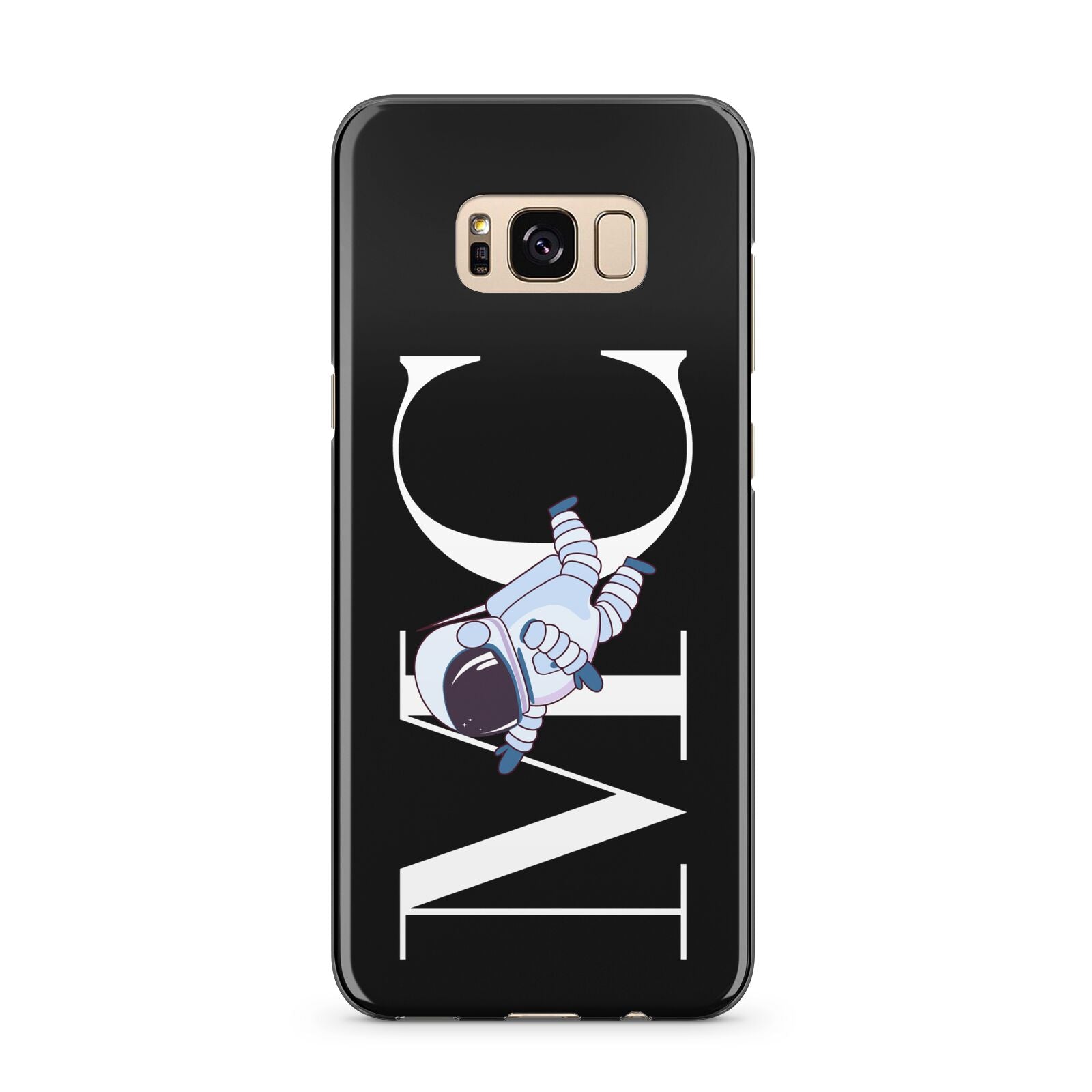 Simple Personalised Astronaut with Initials Samsung Galaxy S8 Plus Case