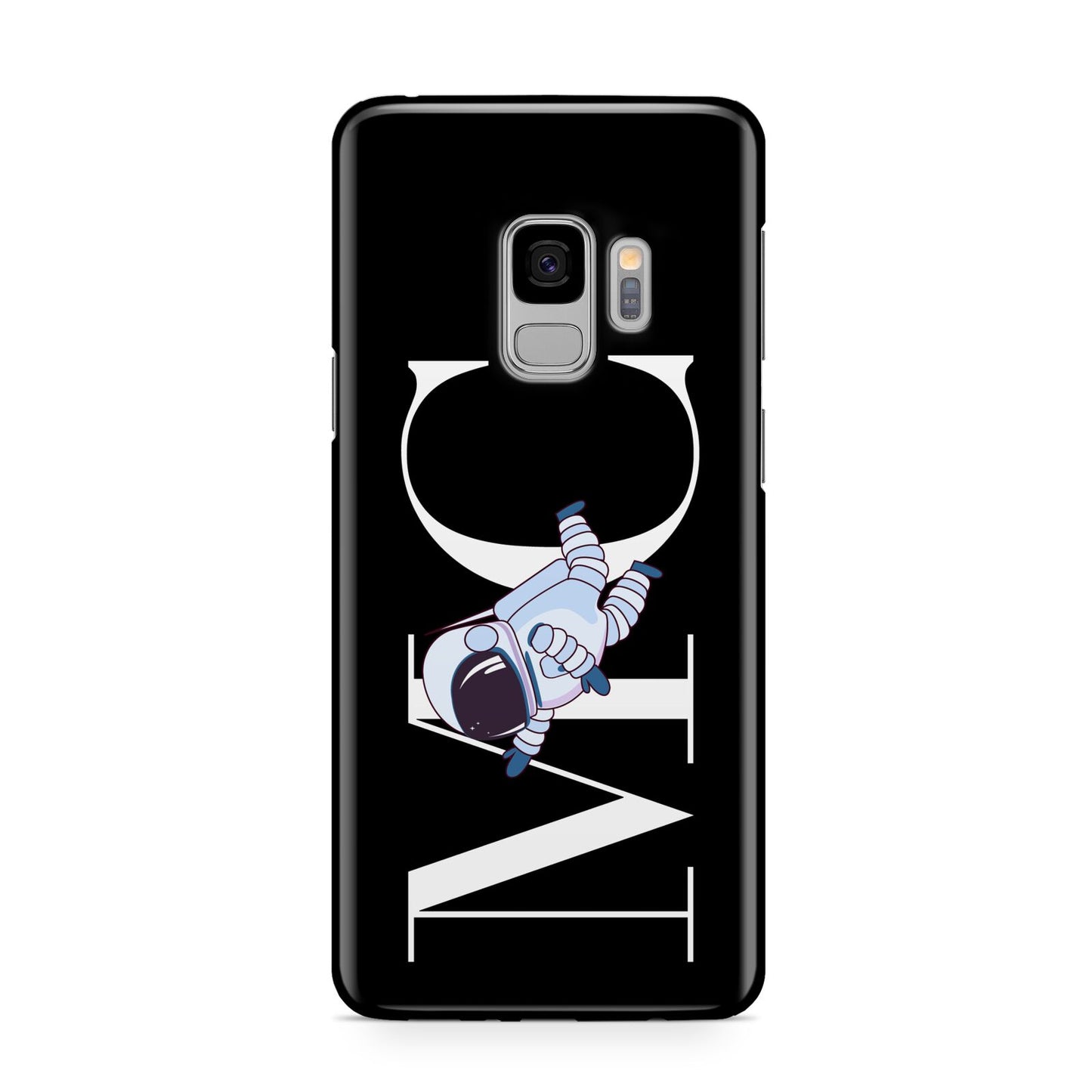 Simple Personalised Astronaut with Initials Samsung Galaxy S9 Case