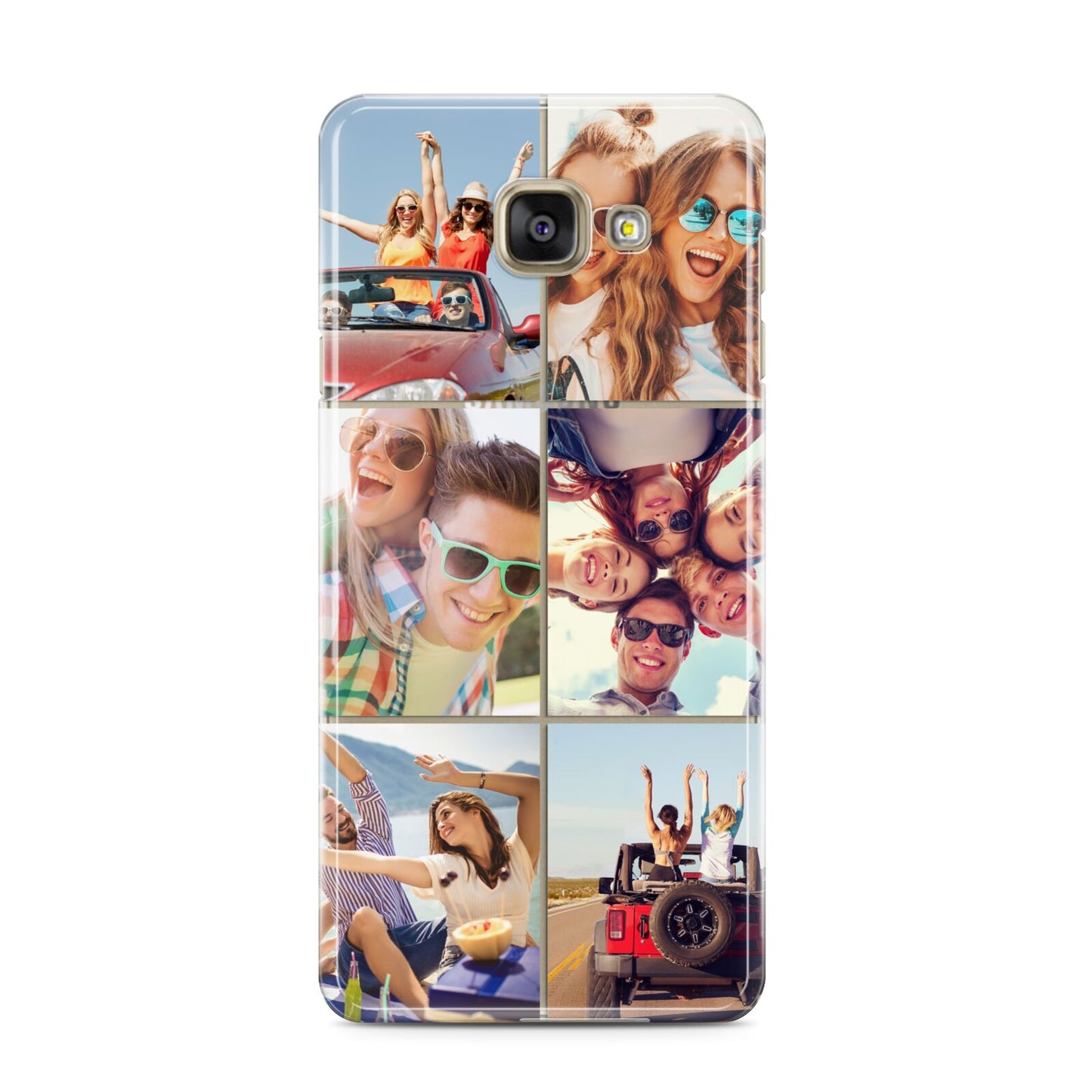 Six Photo Samsung Galaxy A3 2016 Case on gold phone