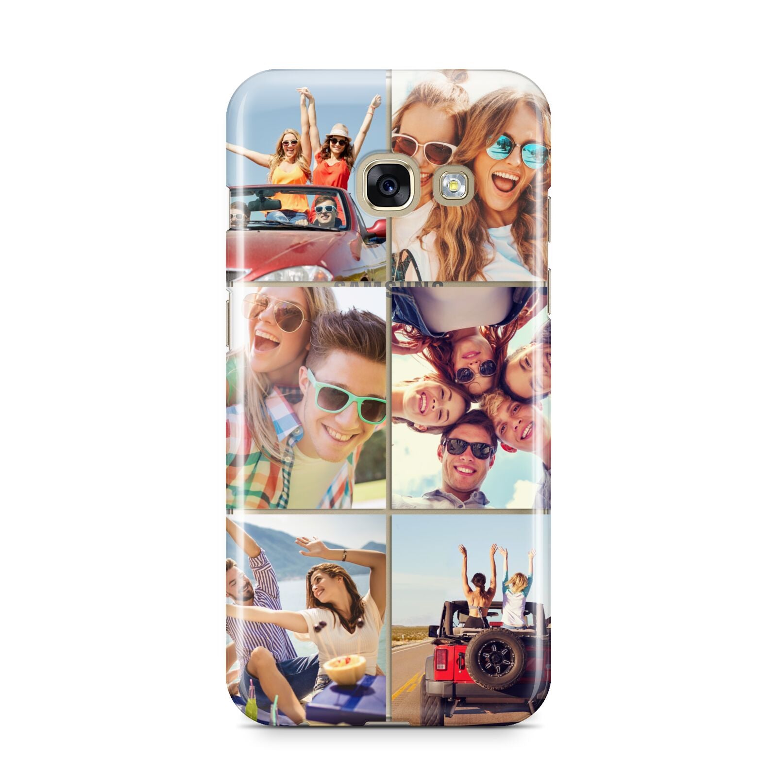 Six Photo Samsung Galaxy A3 2017 Case on gold phone