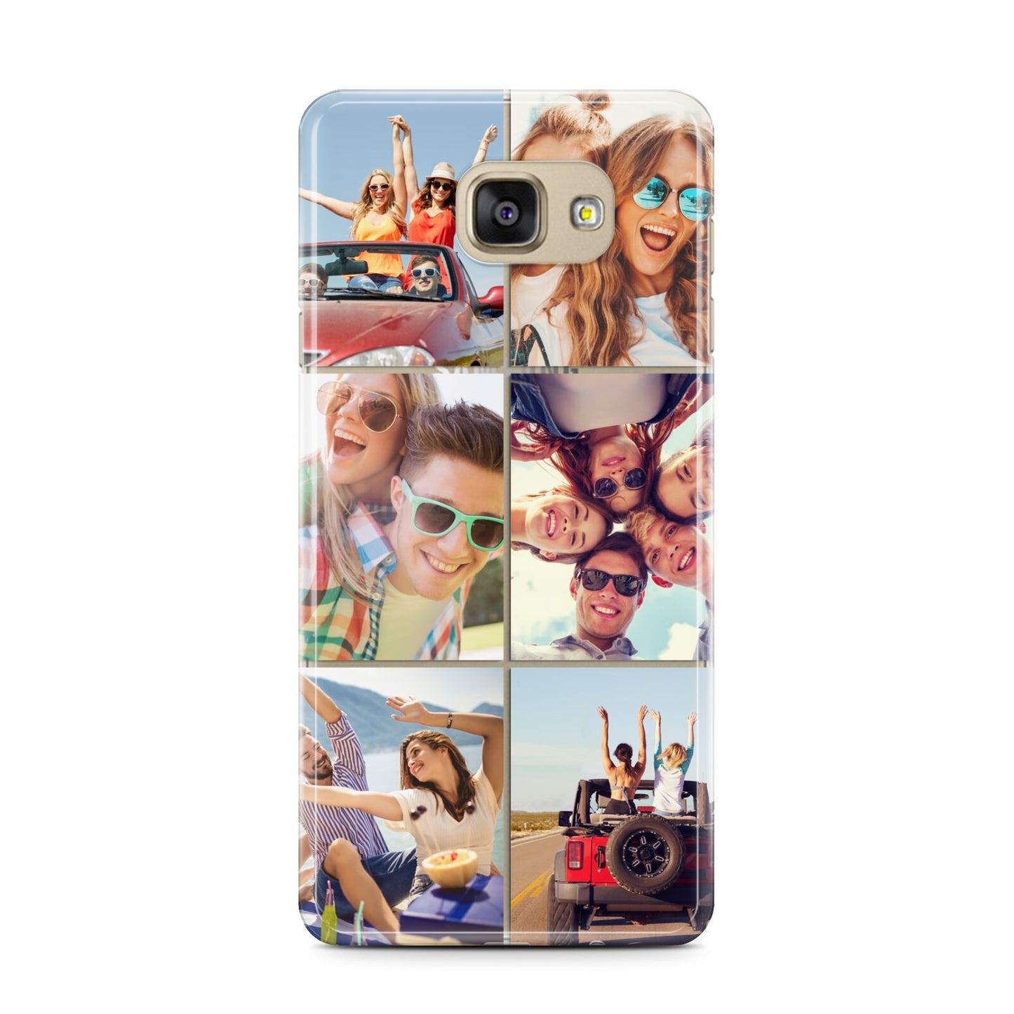 Six Photo Samsung Galaxy A7 2016 Case on gold phone