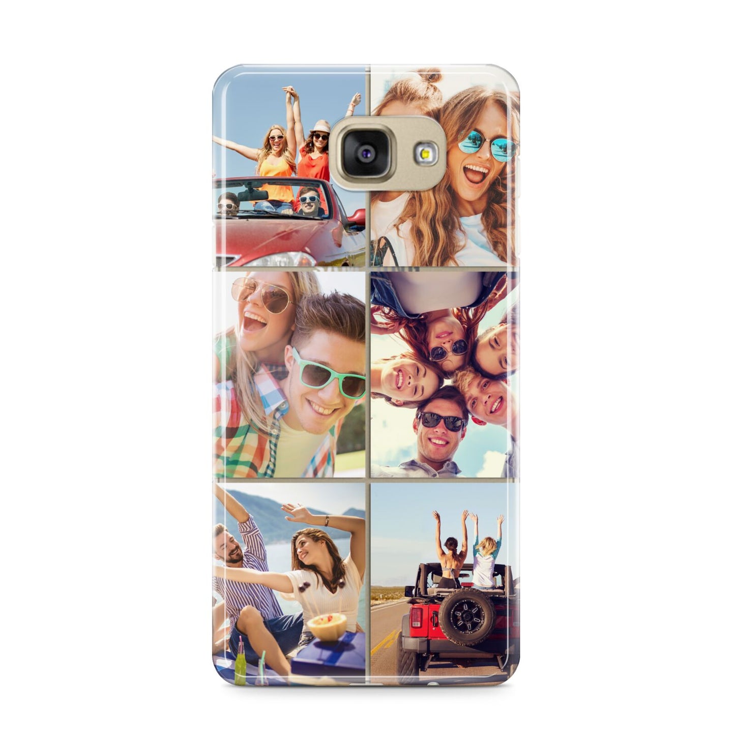 Six Photo Samsung Galaxy A9 2016 Case on gold phone