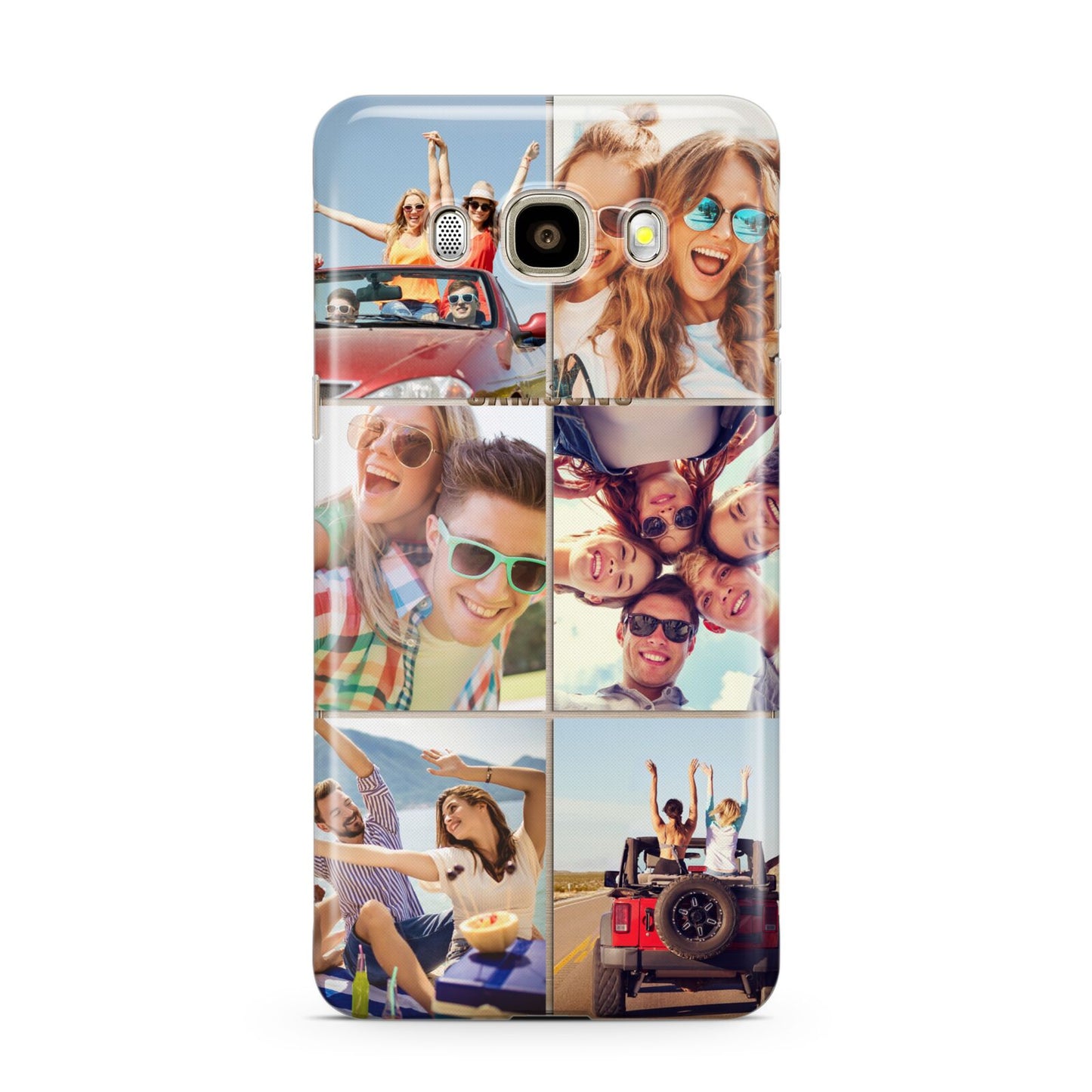 Six Photo Samsung Galaxy J7 2016 Case on gold phone