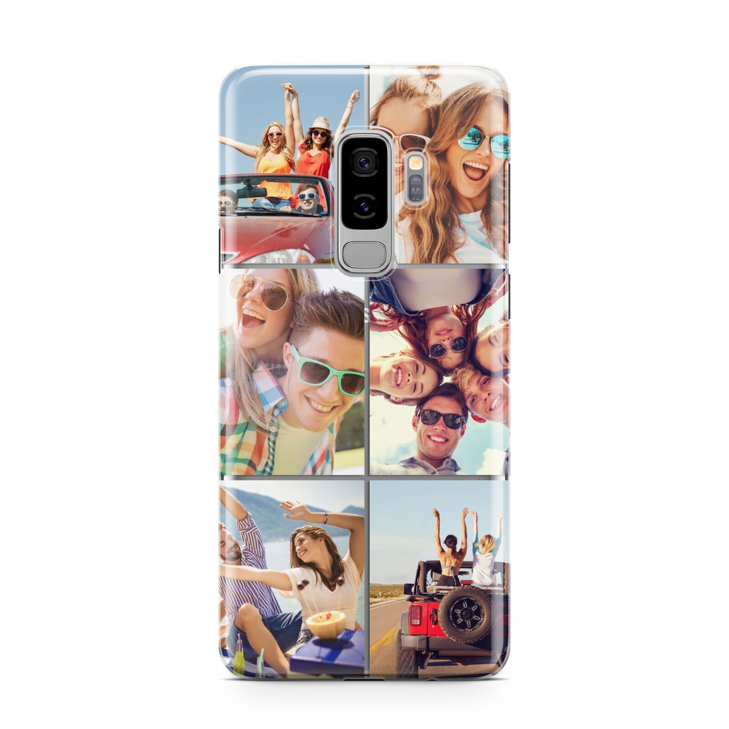 Six Photo Samsung Galaxy S9 Plus Case on Silver phone