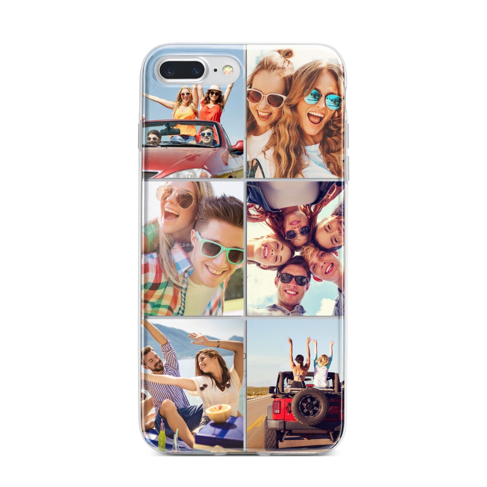 Six Photo iPhone 7 Plus Bumper Case on Silver iPhone