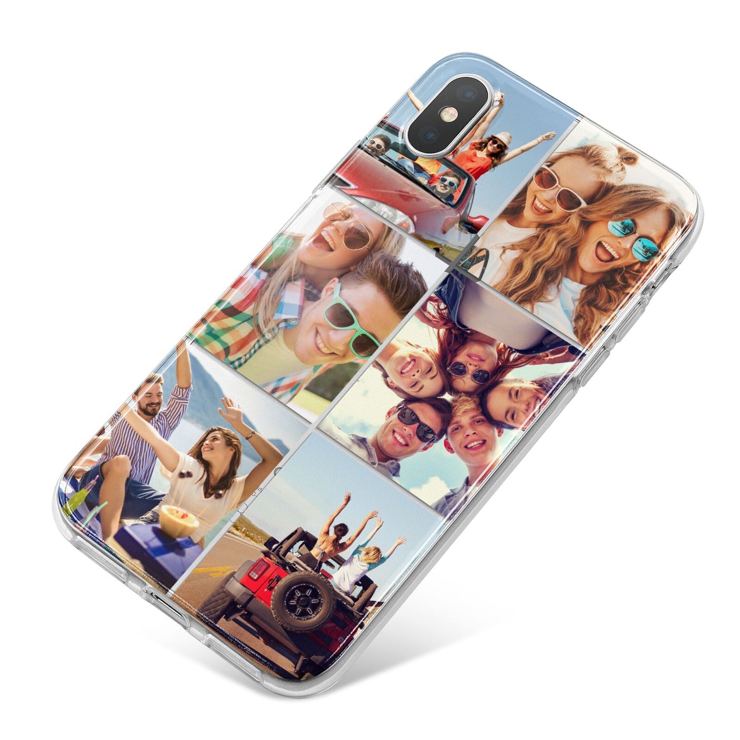 Six Photo iPhone X Bumper Case on Silver iPhone