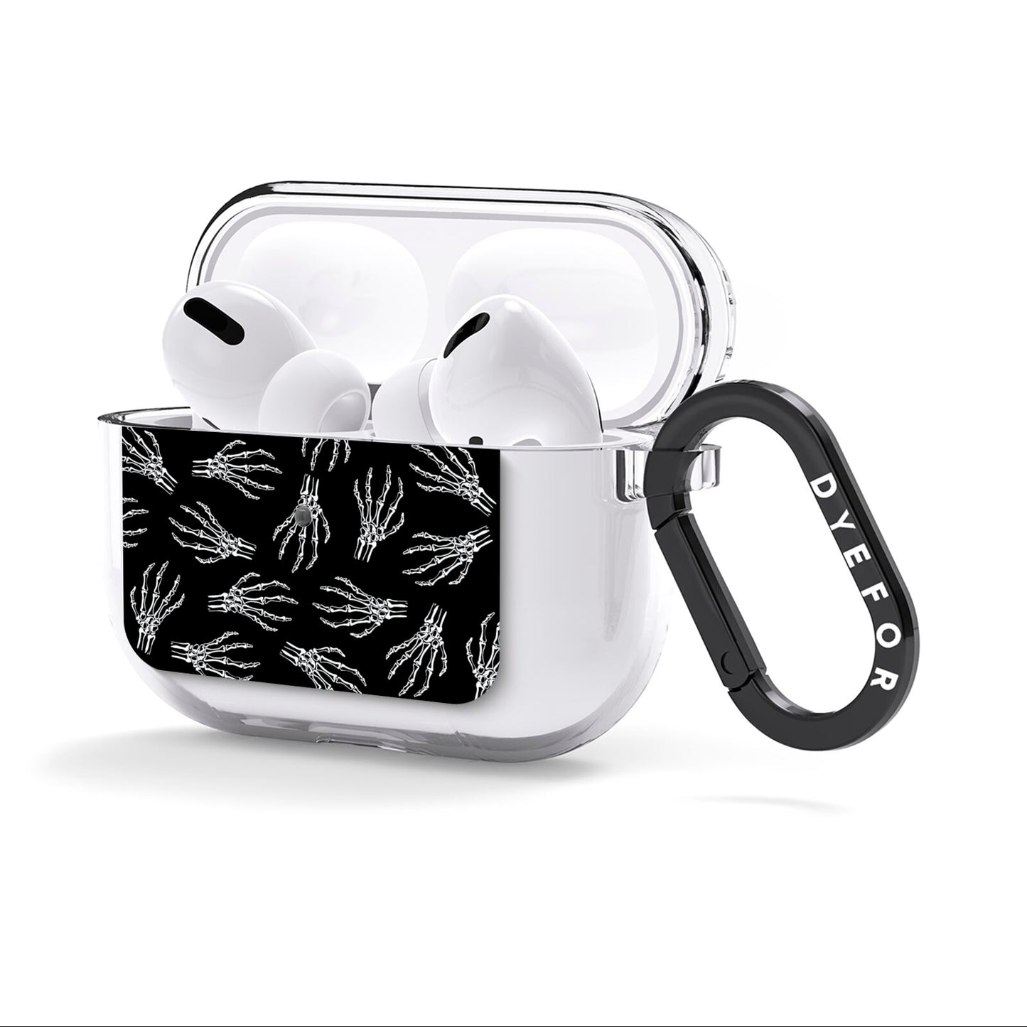 Skeleton Hands AirPods Clear Case 3rd Gen Side Image