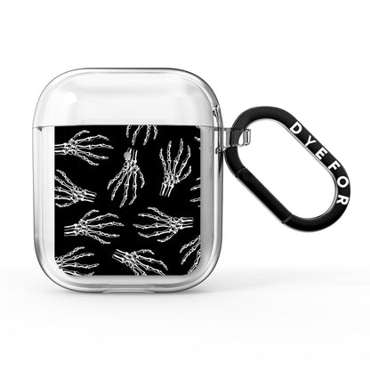 Skeleton Hands AirPods Clear Case