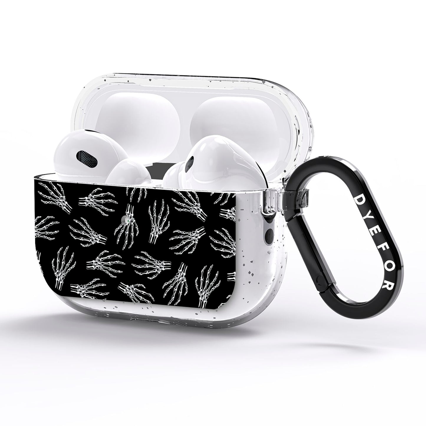 Skeleton Hands AirPods Pro Glitter Case Side Image