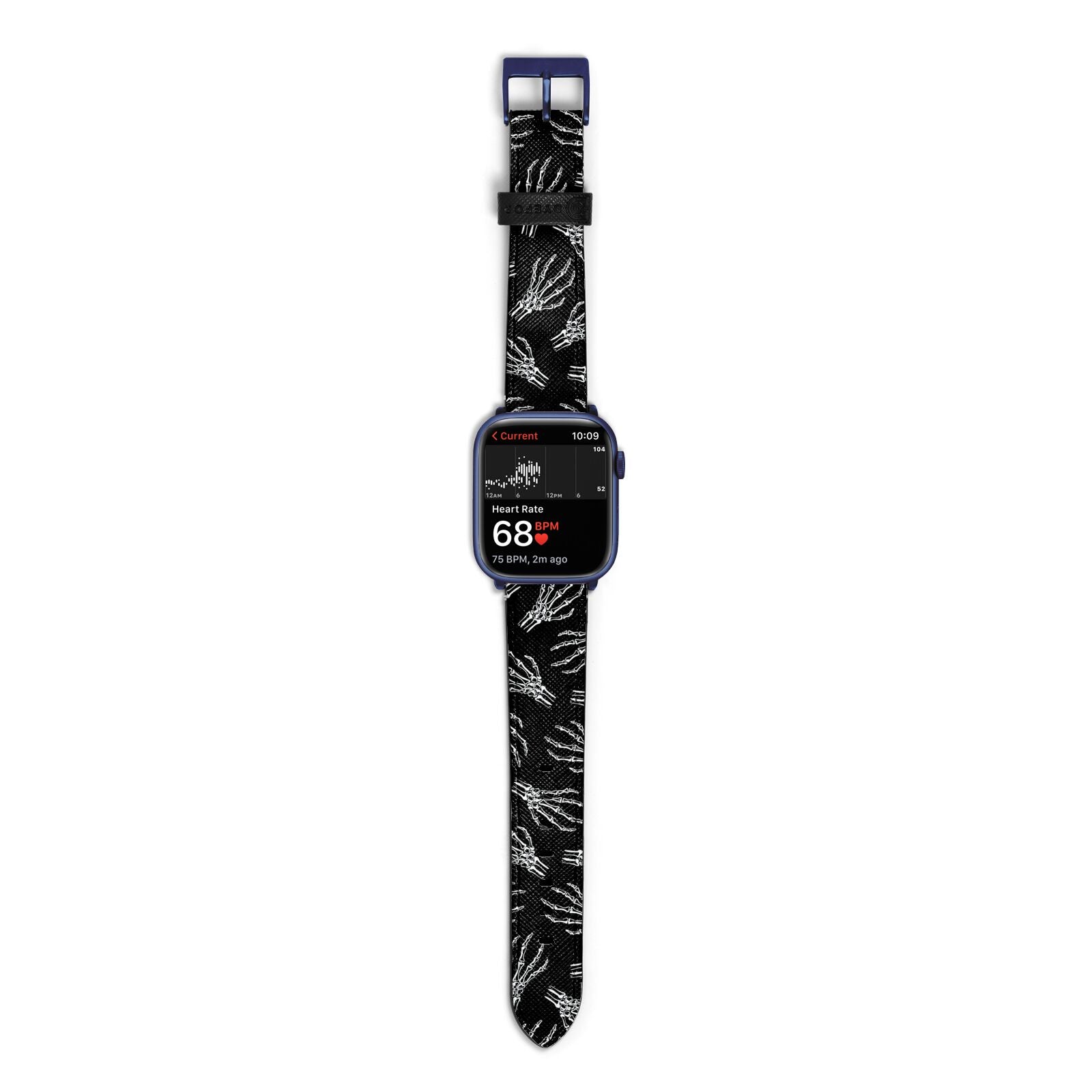Skeleton Hands Apple Watch Strap Size 38mm with Blue Hardware