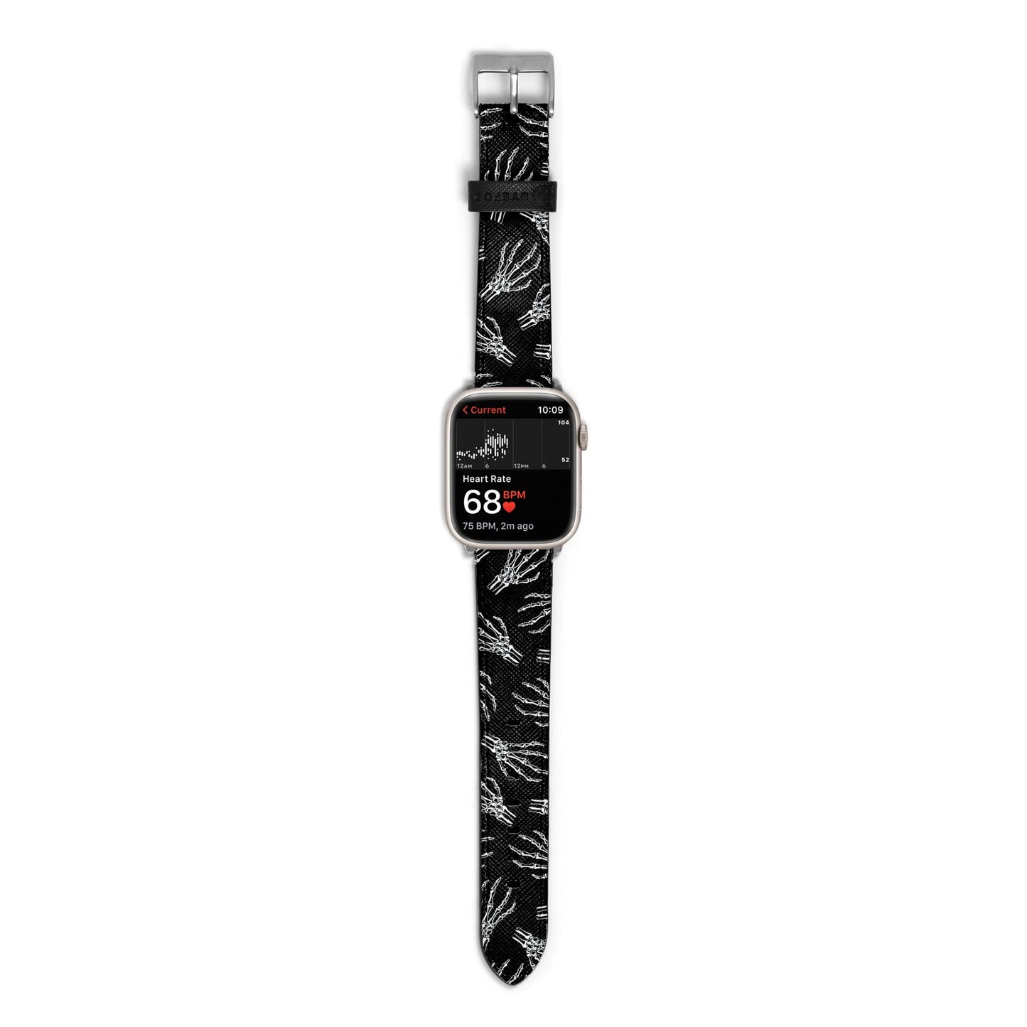 Skeleton Hands Apple Watch Strap Size 38mm with Silver Hardware