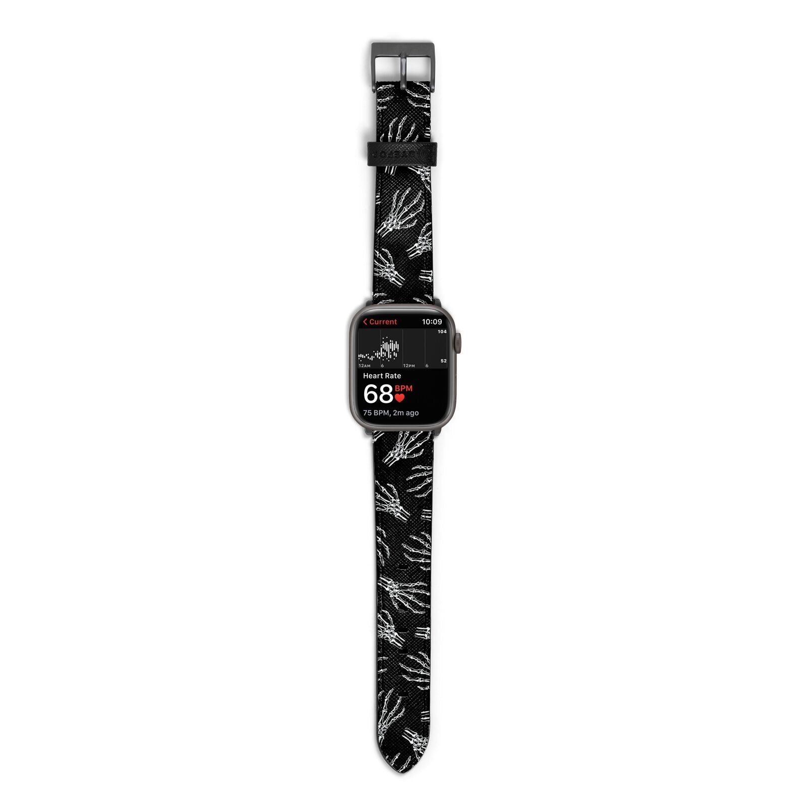 Skeleton Hands Apple Watch Strap Size 38mm with Space Grey Hardware