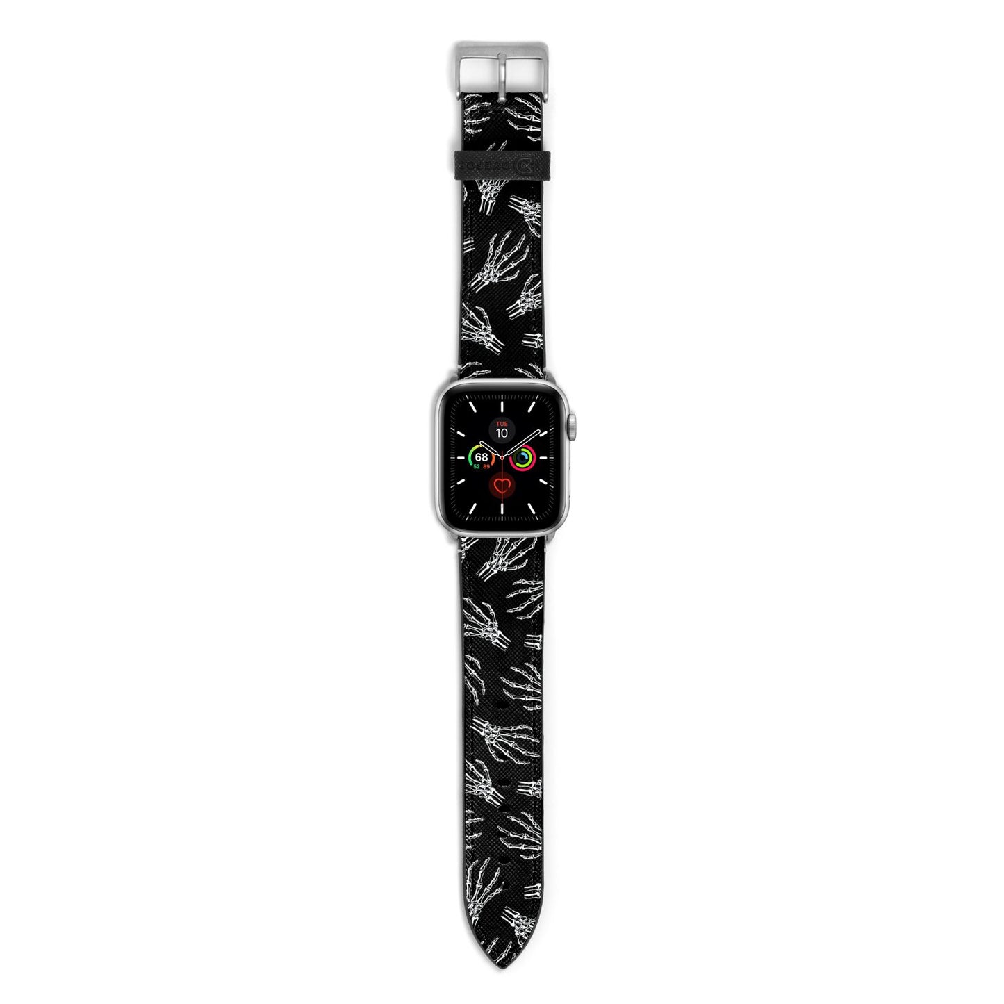 Skeleton Hands Apple Watch Strap with Silver Hardware