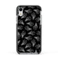 Skeleton Hands Apple iPhone XR Impact Case Black Edge on Silver Phone