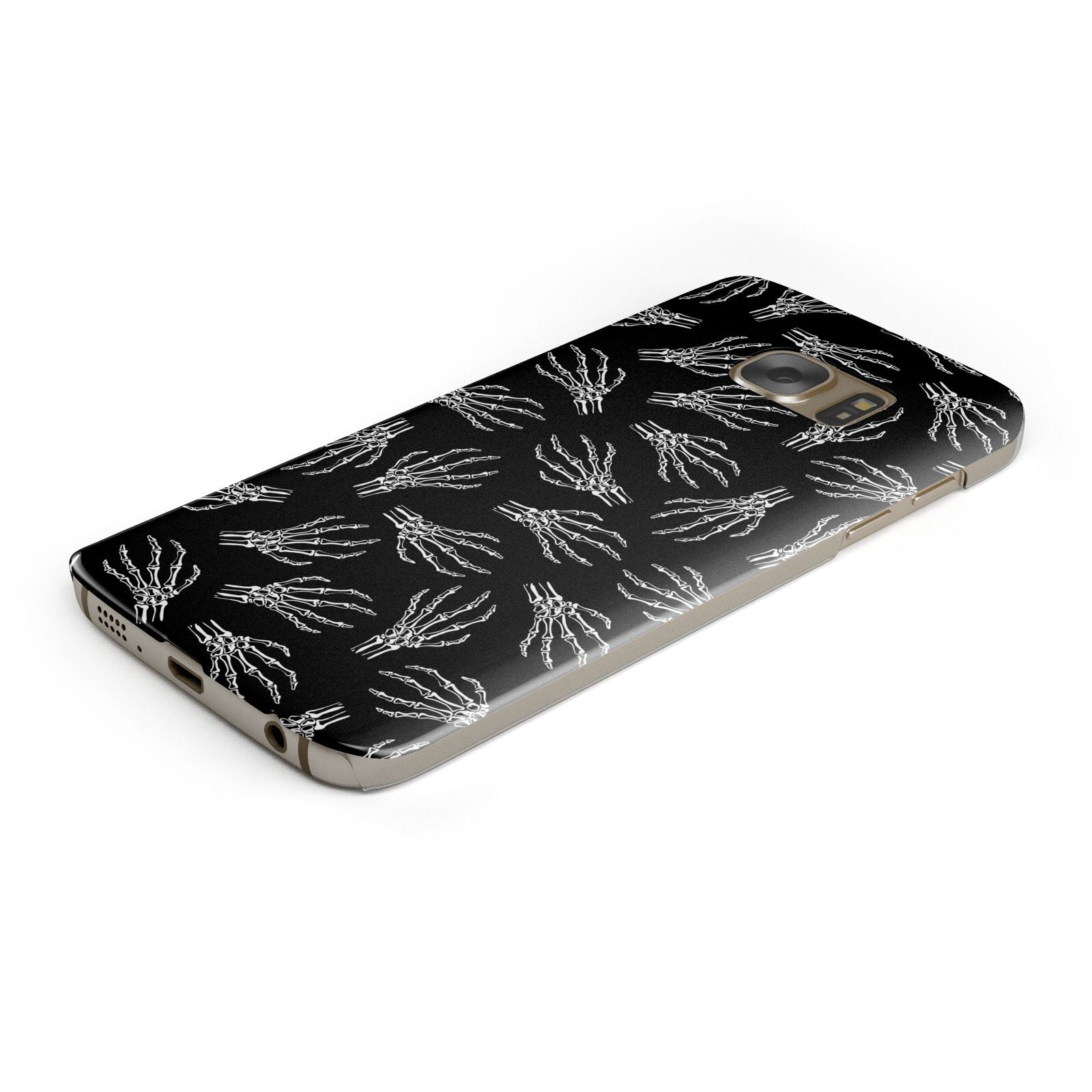 Skeleton Hands Protective Samsung Galaxy Case Angled Image