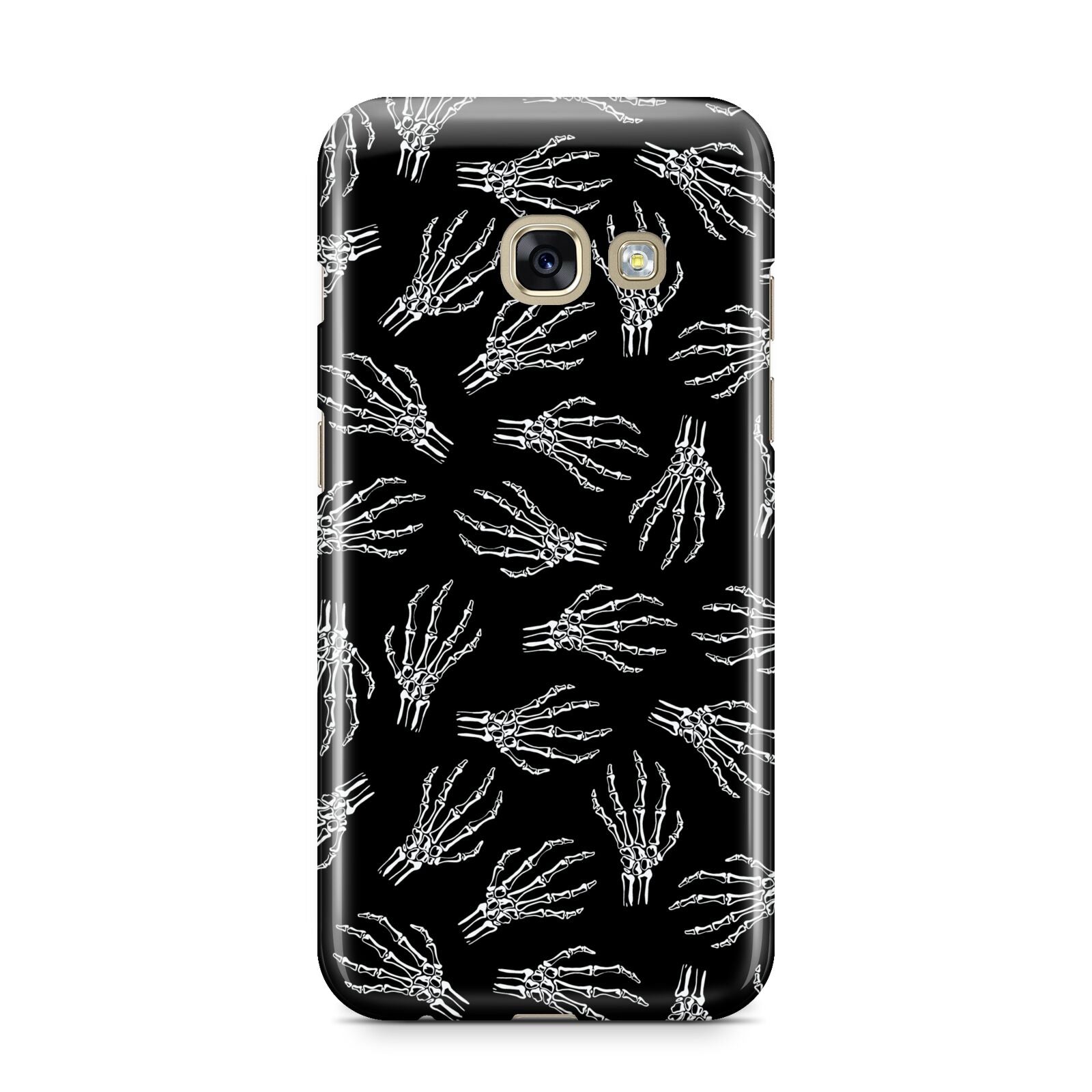 Skeleton Hands Samsung Galaxy A3 2017 Case on gold phone