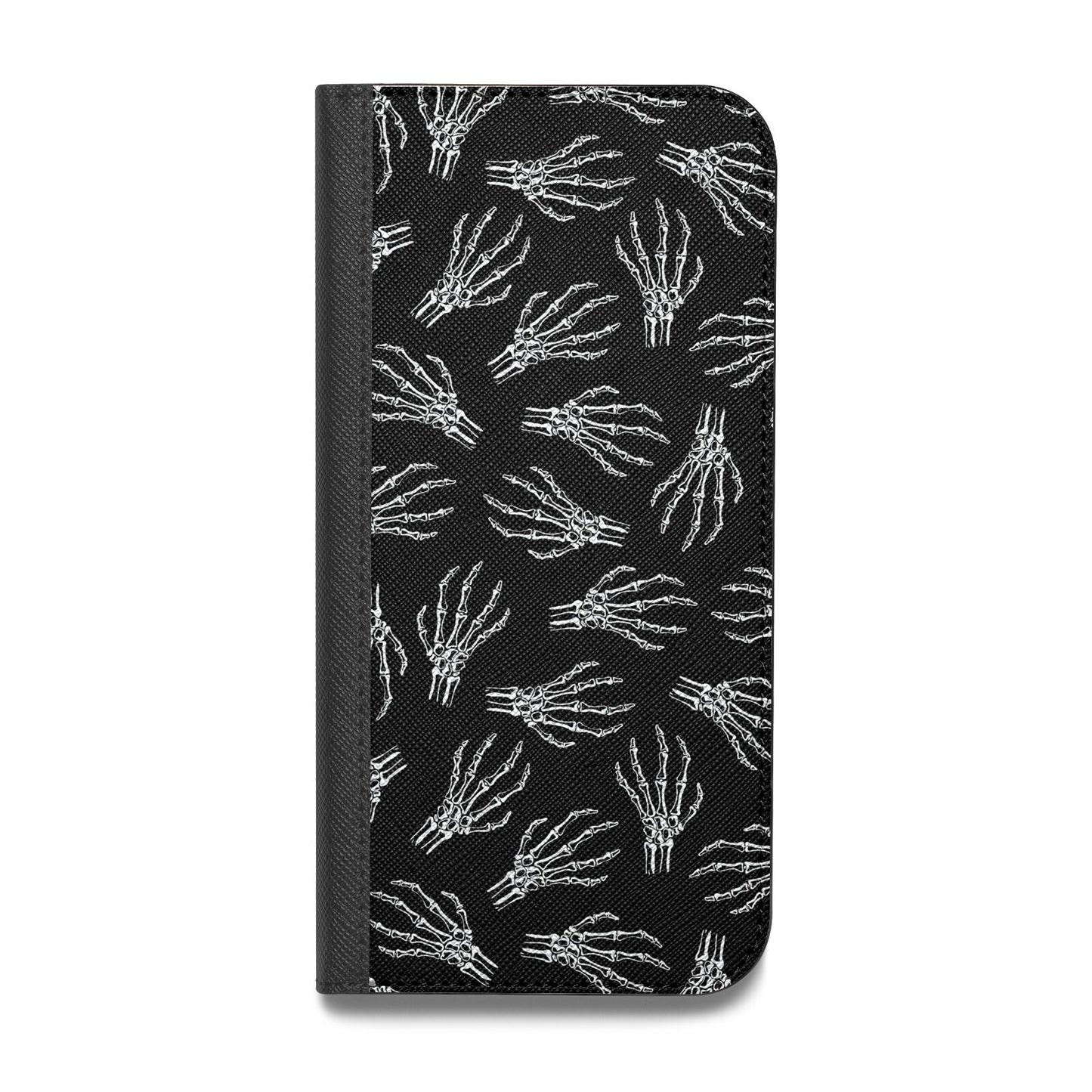 Skeleton Hands Vegan Leather Flip iPhone Case