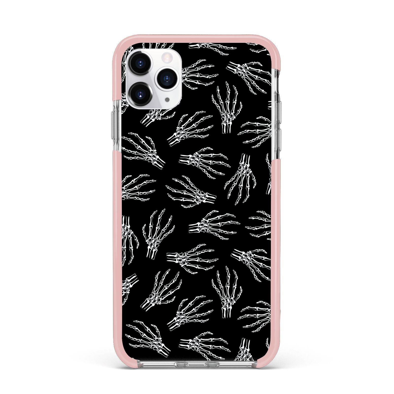 Skeleton Hands iPhone 11 Pro Max Impact Pink Edge Case