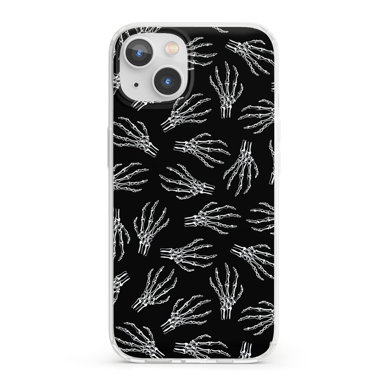 Skeleton Hands iPhone 13 Clear Bumper Case