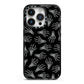 Skeleton Hands iPhone 14 Pro Black Impact Case on Silver phone